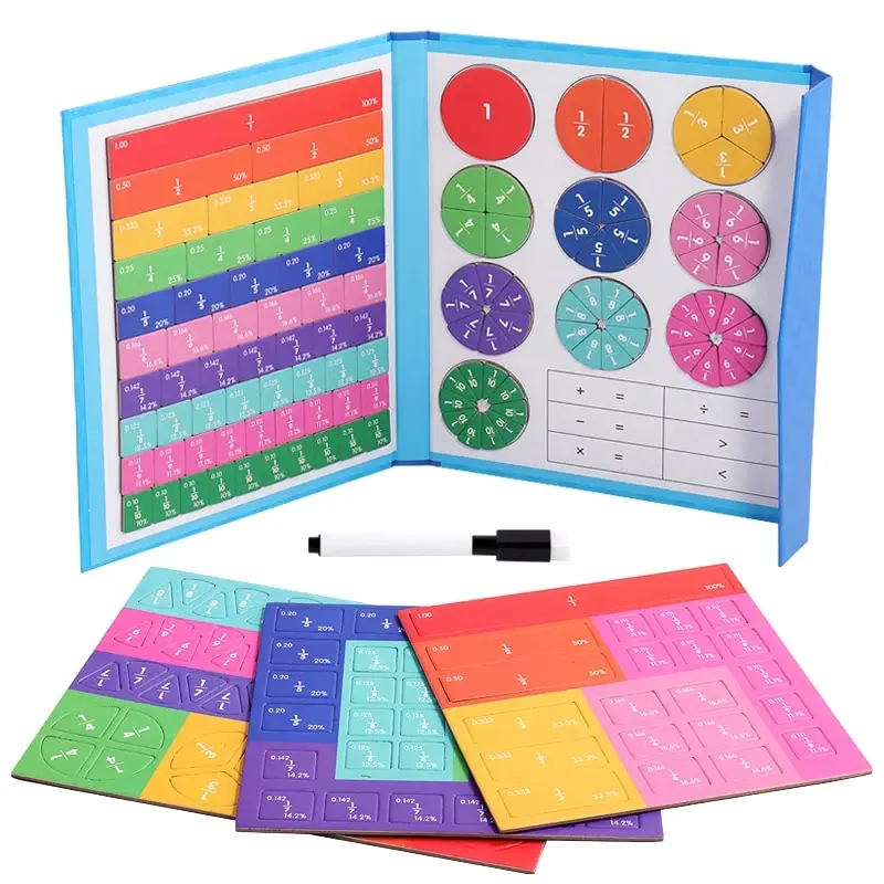 Puzzle en bois Tangram magnétique, livre, jouets éducatifs pour enfants, bébé enfant, Portable, apprentissage de l'intelligence Montessori - Miniature 11