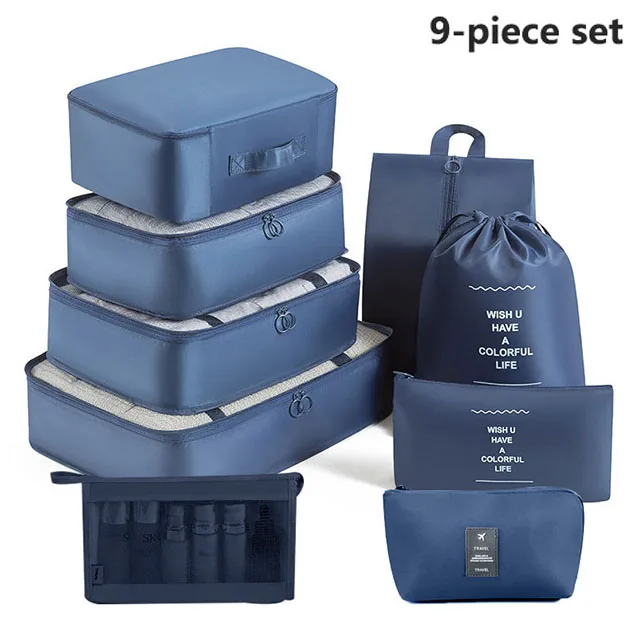 Ensemble de voyage sacs de rangement vêtements articles de toilette numériques chaussures sac de rangement dortoirs d'étudiants vêtements sacs de tri Cubes d'emballage - Miniature 23