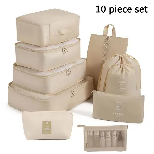 Ensemble de voyage sacs de rangement vêtements articles de toilette numériques chaussures sac de rangement dortoirs d'étudiants vêtements sacs de tri Cubes d'emballage - Miniature 58